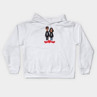 wedding couple with initials B and B on the shirt Kids Hoodie